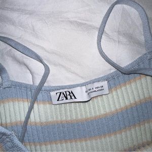 Zara striped ribbed dress